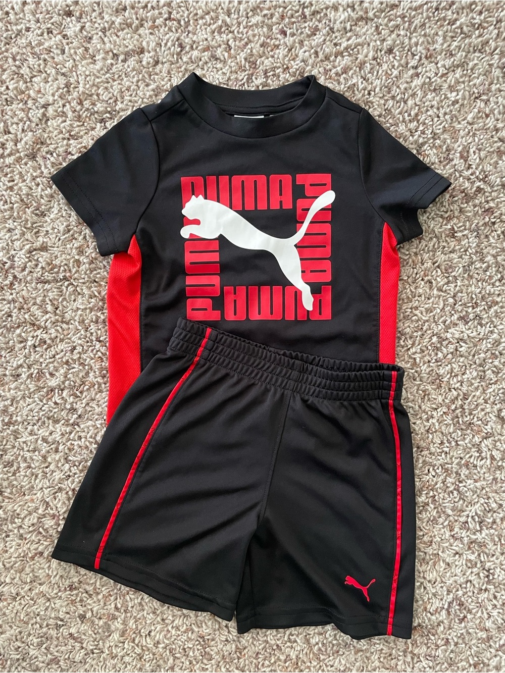 Puma Black & Red 12M Sport Set